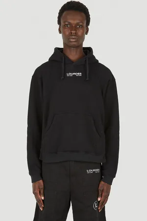 Lourdes Logo Print Basic Hooded Sweatshirt - Homme Sweatshirts M