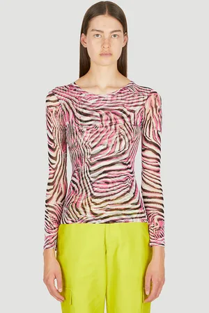 Collina Strada Cardio Animal Print Crewneck Top - Femme Hauts Xs