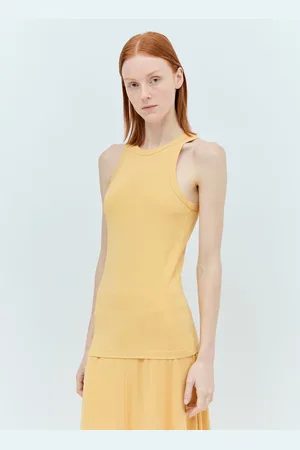 Totême Fluid Jersey Tank Top - Femme Hauts Yellow S