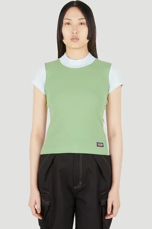 P.A.M Bicolour Sof T-shirt - Femme T-shirts Green Xs