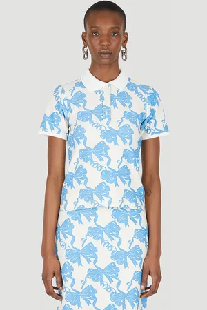 Maisie Wilen Au Fait Ribbon Print Polo Chemise- Femme T-shirts M