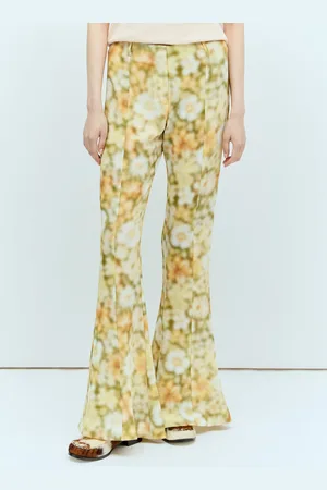 Acne Studios Fluid Print Pantalon - Femme Pantalons Green Fr - 38