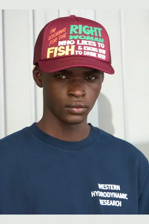 Western Hydrodynamic Research Fishing Baseball Cap - Homme Chapeaux Burgundy One Size