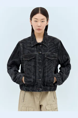 Ganni Lazer Denim Bomber Jacket - Femme Blousons Eu - 36