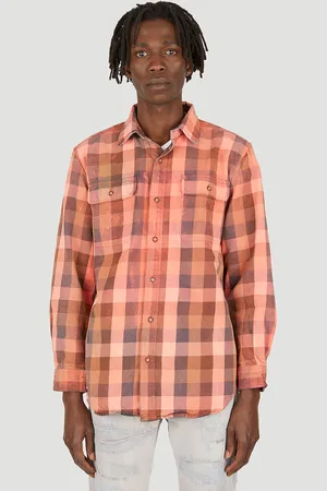 NotSoNormal Glo Flannel Chemise- Chemises Orange S