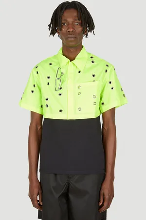 Studio Alch Eyelet Short-sleeve Chemise- Homme Chemises Yellow S