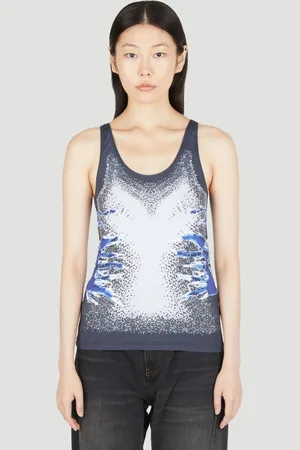 Y / PROJECT Whisker Print Tank Top - Femme Hauts Grey S