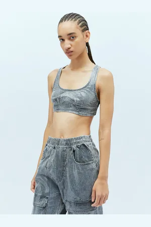Diesel De-toppy-s Crop Top - Femme Hauts Grey L