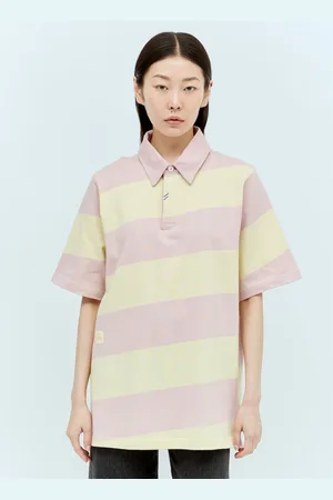 Burberry Striped Ekd Polo Chemise- Femme Hauts M