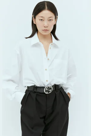 Gucci Interlocking G Buckle Leather Belt - Femme Ceintures 70