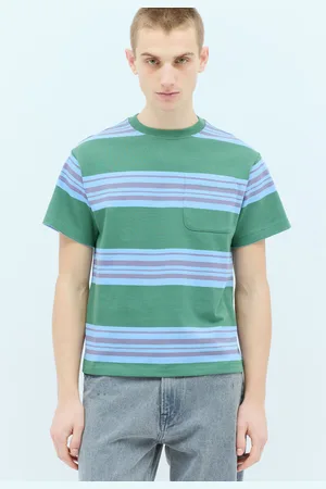Brain Dead Baker Striped Pocket T-shirt - Homme T-shirts Green S