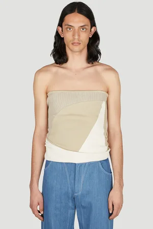 Mainline:RUS/Fr.CA/DE Panelled Tube Top - Hauts Beige S