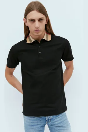 Burberry Check Collar Polo Chemise- Homme Polos S
