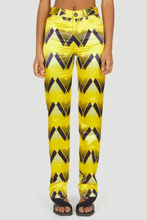 MERYLL ROGGE Graphic Print Pantalon - Femme Pantalons Yellow Fr - 34