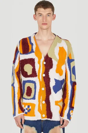 THE ELDER STATESMAN Berber Cardigan - Homme Pulls Orange S