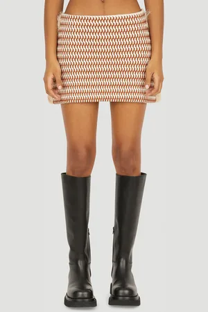 Durazzi Milano Knit Skirt - Femme Jupes Orange S