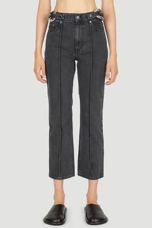 J.W.Anderson Chain Link Slim Fit Jeans - Femme Jeans Grey Uk - 12
