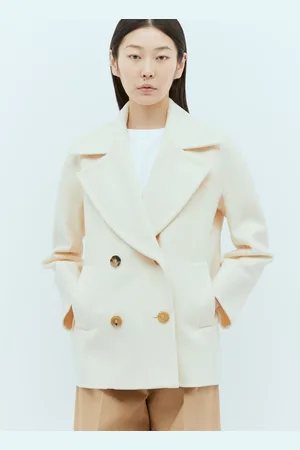 Max Mara Wool And Cashmere Pea Coat - Femme Blousons Cream It - 40