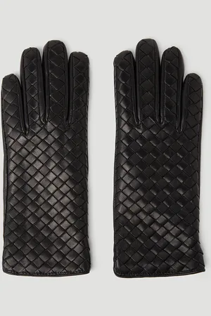 Bottega Veneta Intrecciato Leather Gloves - Femme Gants It - 7+