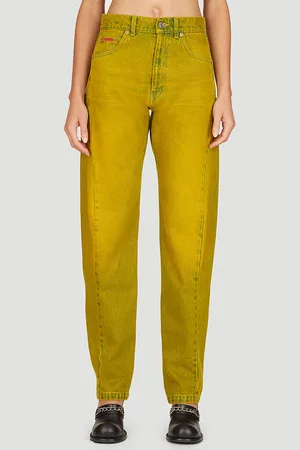 MARTINE ROSE Twist Seam Jeans - Femme Jeans Yellow Xs