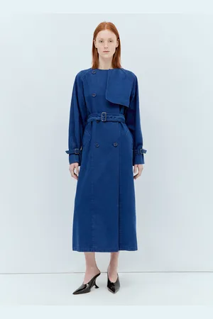 Max Mara Canvas Double-breasted Trench Coat - Femme Manteaux It - 42