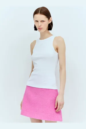 Ganni Soft Cotton Rib Tank Top - Femme Hauts M