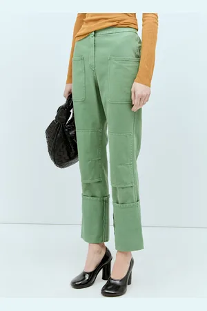 Max Mara Cotton Drill Pantalon - Femme Pantalons Green It - 36