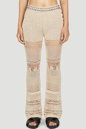 Paco rabanne Crochet Pantalon - Femme Pantalons Beige M