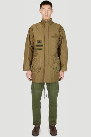 Liberaiders Quilted Patch Coat - Homme Manteaux Khaki S