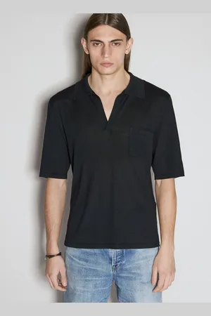 Saint Laurent Wool Knit Polo Chemise- Homme Polos L