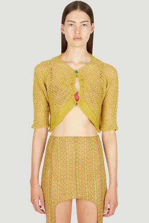 Louise Lyngh Bjerregaard Open Cardigan - Femme Pulls Yellow S