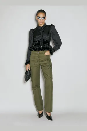 Paco rabanne Twill Cargo Pantalon - Femme Pantalons Green Fr - 34