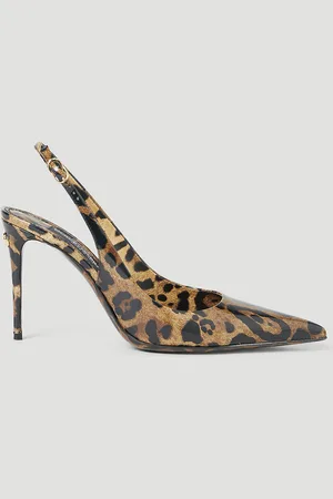 Dolce & Gabbana Kim Leopard Print Slingback Heels - Femme Talons Eu - 38