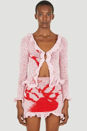 Louise Lyngh Bjerregaard Ruffle Trim Cardigan - Femme Hauts S