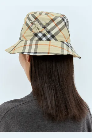 Burberry Check Bucket Hat - Femme Chapeaux Beige M