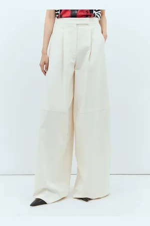 Max Mara Wide Leg Pantalon - Femme Pantalons Cream It - 38