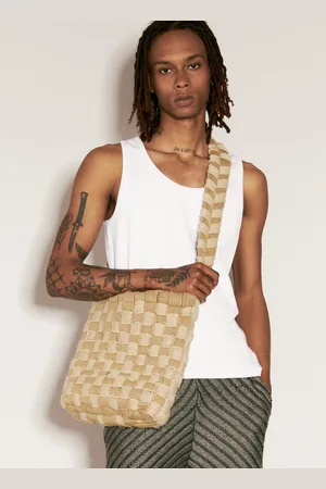 Isa Boulder Accountant Crossbody Sac - Homme Sacoches Beige One Size