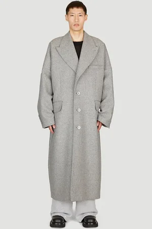Dolce & Gabbana Double-breasted Wool Coat - Homme Manteaux Grey It - 48