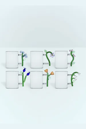 Ichendorf Milano Set Of Six Botanica Mugs - Tea & Coffee Clear One Size