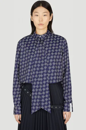 Rokh Double Layered Crop Top - Femme Hauts Navy Fr - 34