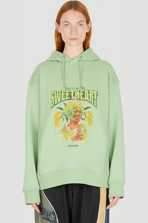 Ahluwalia Studio Quadri Hooded Sweatshirt - Femme Sweatshirts Green Xs