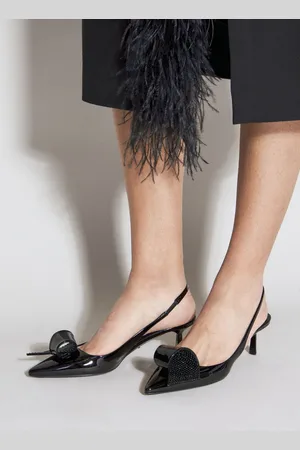 Prada Patent Leather Slingback Kitten Heels - Femme Talons Eu - 38