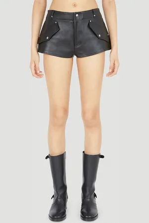 Durazzi Milano Leather Mini Shorts - Femme Shorts It - 42