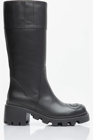 Gucci Interlocking G High Leather Bottes- Femme Bottines Et Bottes Eu - 40