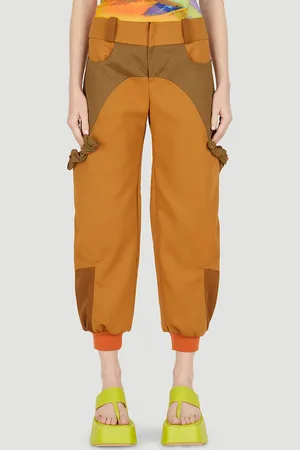 Paula Canovas Del Vas Bombacho Colour Block Pantalon - Femme Pantalons Orange S