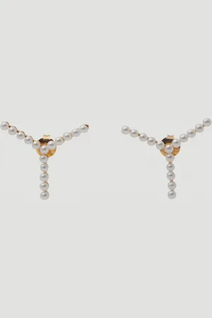 Y / PROJECT Faux Pearl Mini Y Earrings - Femme Bijoux One Size