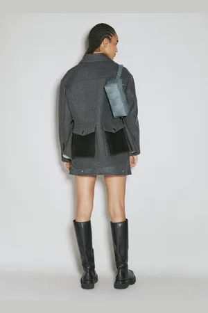 Durazzi Milano Felt Wool-blend Jacket - Femme Blousons Grey It - 40