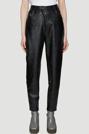 Stella McCartney Hailey Faux Leather Trousers - Femme Pantalons It - 38