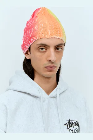 STUSSY Spray Knit Beanie - Homme Chapeaux Orange One Size