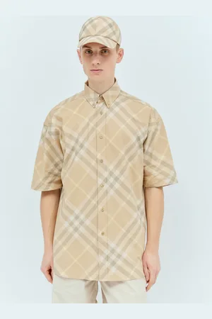 Burberry Check Short-sleeve Chemise- Homme Chemises Beige L